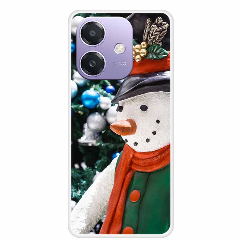 Christmas Phone Cases for OPPO A3 A3x 4G 5G Case Transparent Snowman Soft Santa Claus Silicone Back For A3 A3x TPU Clear Cases