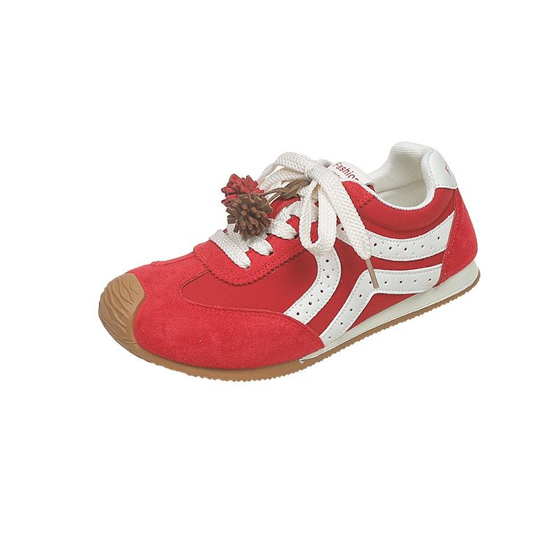 Popular color matching retro German training shoes women's 2025 autumn new fashionable versatile non-slip soft-soled casual sports shoes women