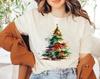 Colorful Pine Tree T Shirt Watercolor Trees Christmas Winter Cute Holiday For