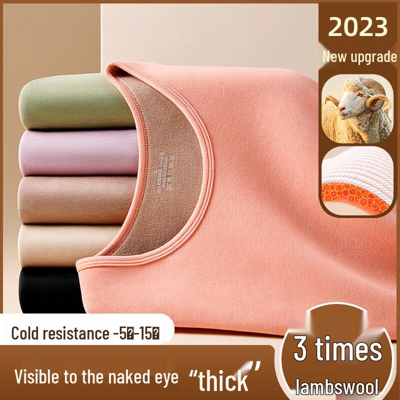 Damen Thermounterwäsche-Set aus fleecegefütterter Lammwolle