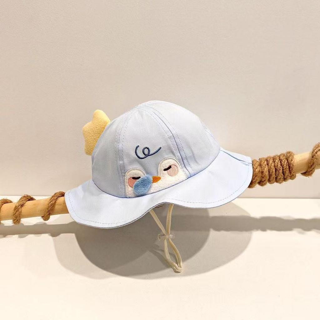 Breathable Baby Sunshade Bucket Hat - Cute Spring & Autumn Sun Protection for Boys & Girls