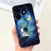 For Tecno Spark 10 Pro 10C Spark 9 Pro 9T Spark 8C Spark 7 Phone Case Black Sky Moon Night Stylish Bumper Shell Liquid Silicone