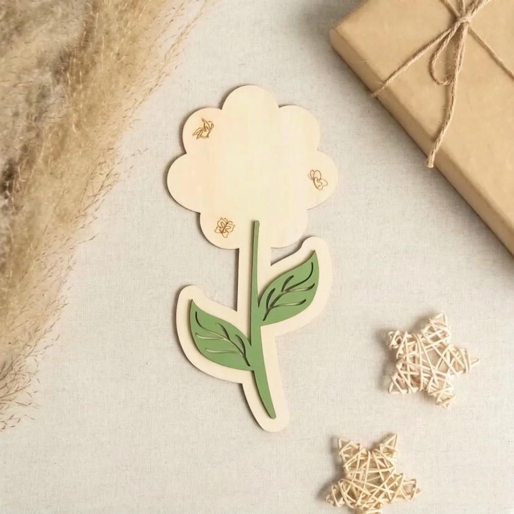 Цветок Форма DIY Живопись Поделки Незаконченное Дерево Настольное Украшение Классная Активность 1