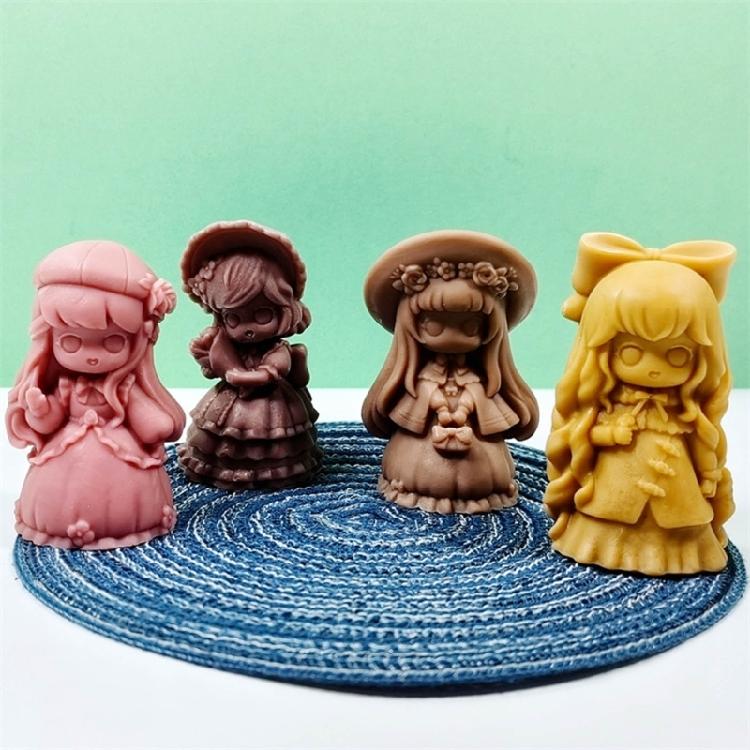 3D Girl Silicone Candle Mold DIY Aromatherapy Gypsum Crystal Epoxy Resin Molds