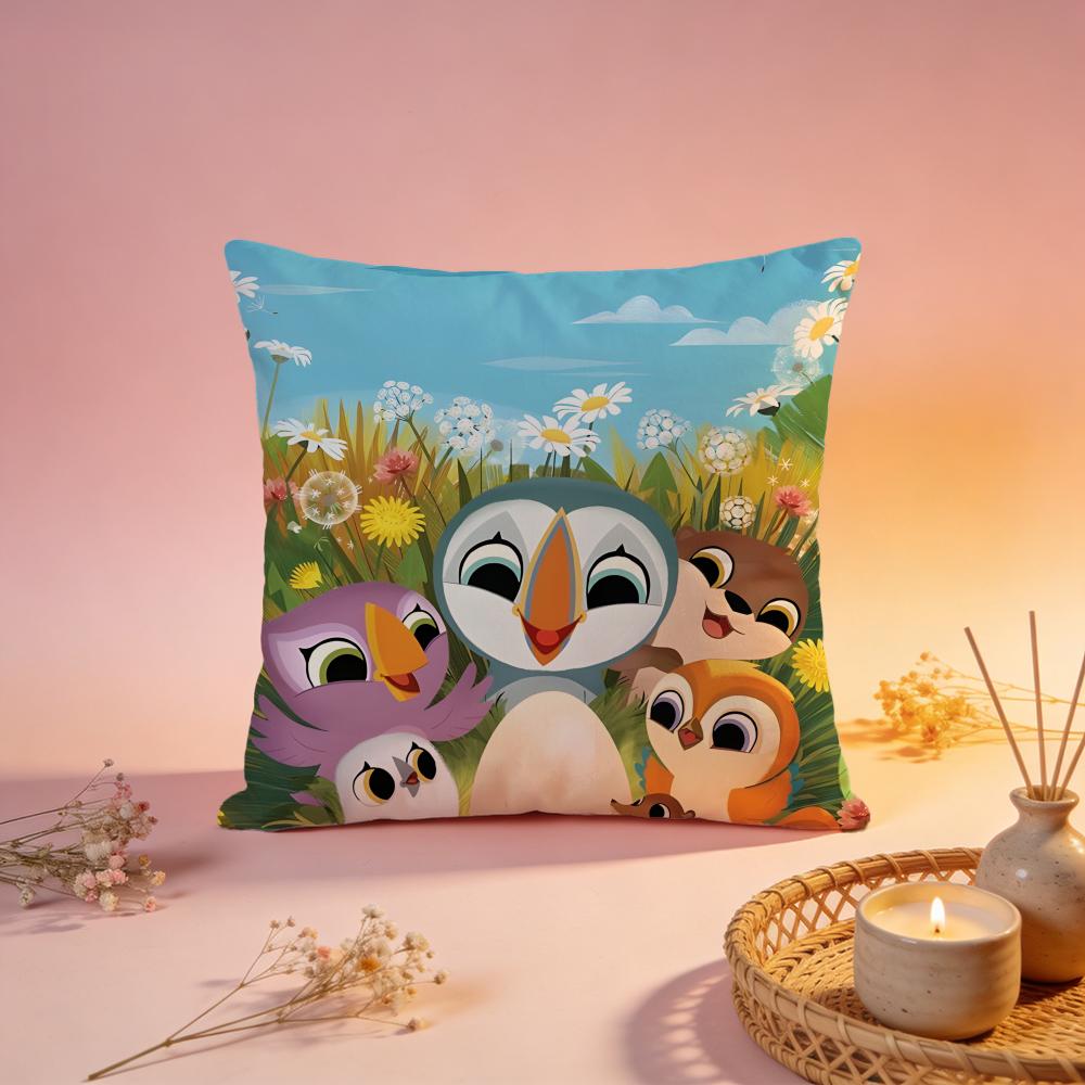 Hot PPuffin Rockiou Cushion Cover Comfortable Durable Pillow Cover MultiScene for Home Office Car Sofa