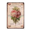 Vintage Blooming Flowers Metal Tin Signs Wall Art Posters Plate Wall Decor for Home Garden Bars Man Cave Cafe Clubs Garage Retro