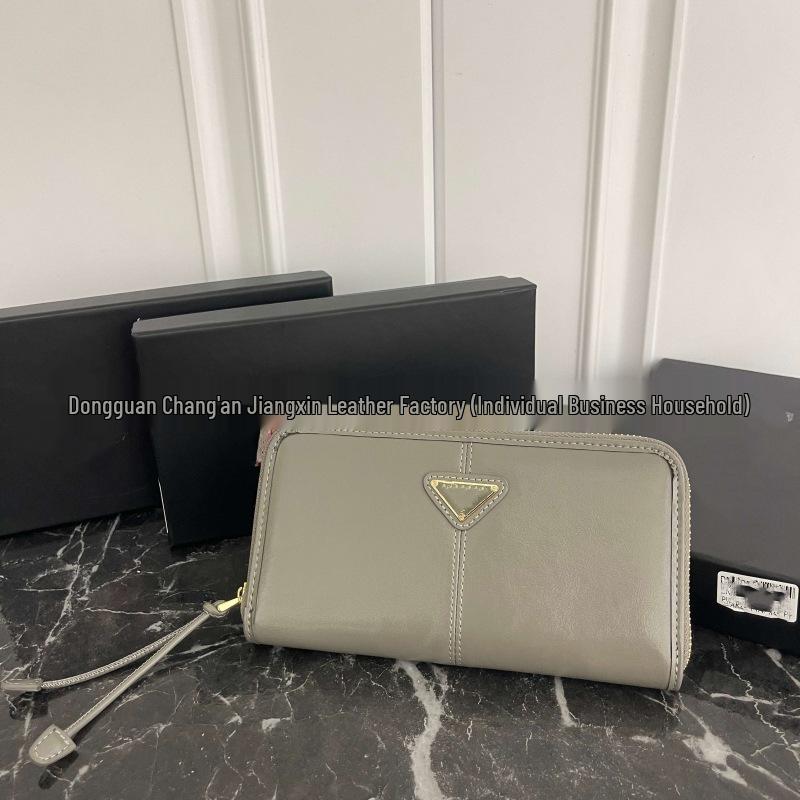 Prada 25 Унисекс Кожаный Клатч Кошелек-сумка большой емкости с несколькими слотами для карт высокого качества 10-19-2 4300₽