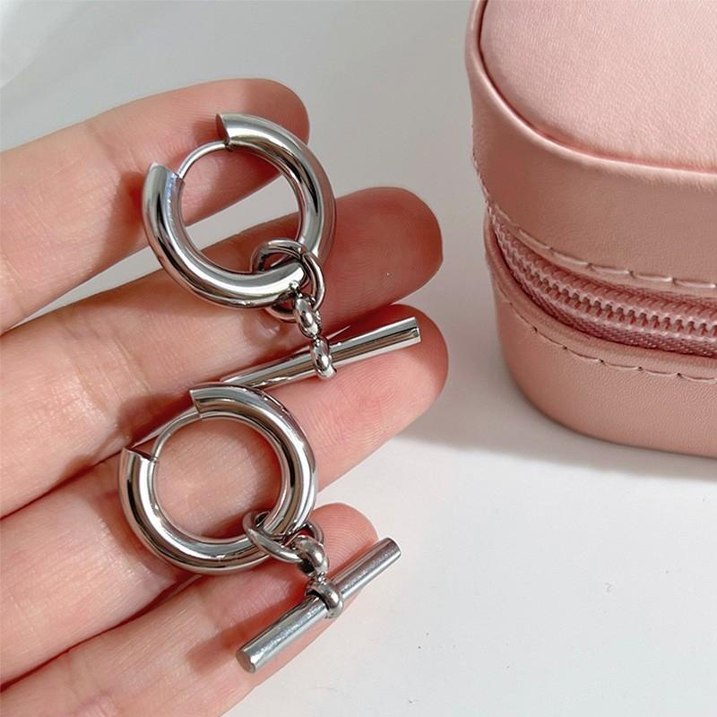 

Винтажные геометрические серьги Т-образной формы для женщин не выцветают серьги-подвески с пряжкой OT модные серьги 18К