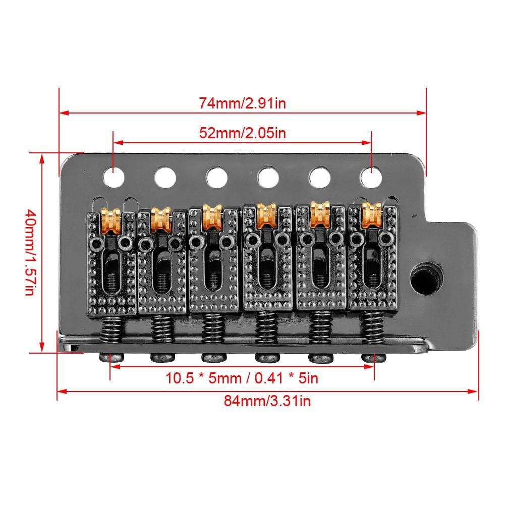 Tremolo System with Roller Single Locking Vibrato Bridge Tailpiece for ST Guitar