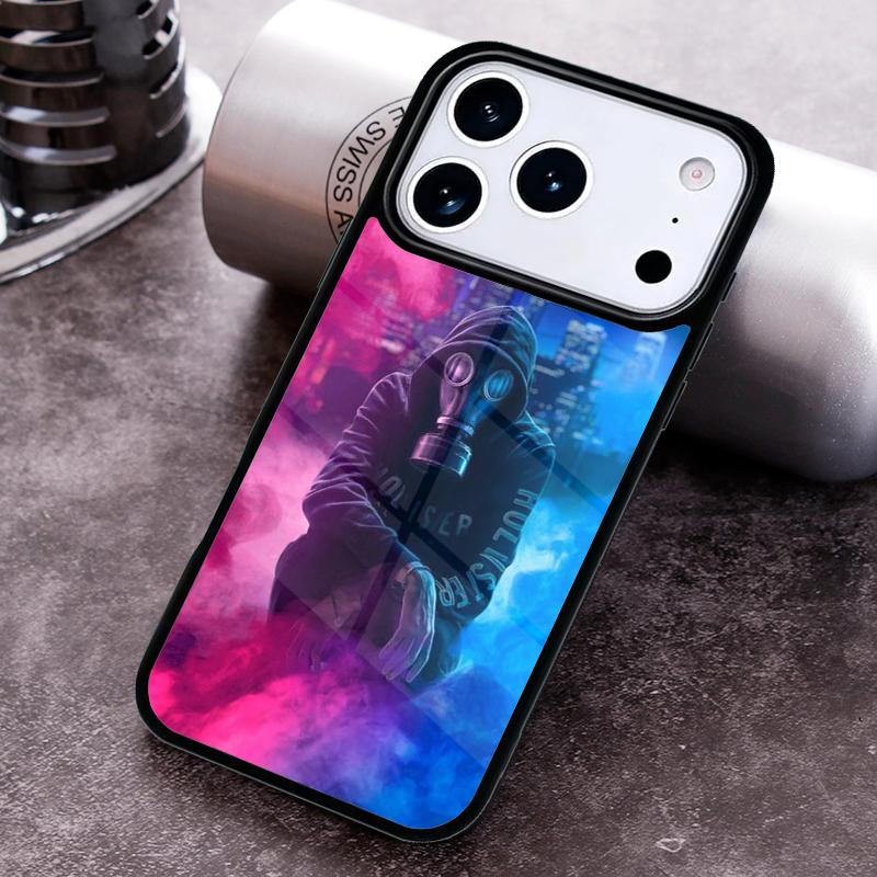 Skull Gas Mask Phone Case For iPhone 17,16e,15,14,13,12,11,Mini,Pro,MAX Soft Silicone Cover