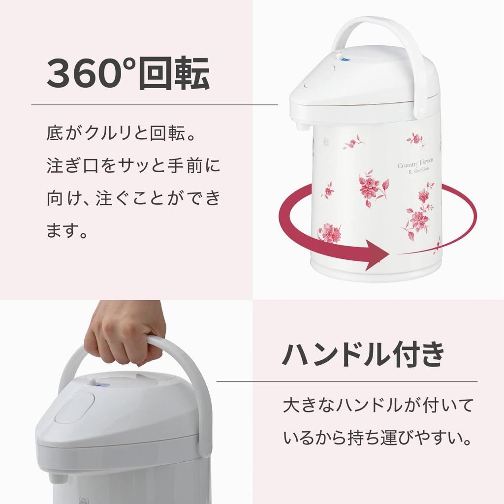 Peacock MPP-22 ZA, a 2.2L glass thermos air pot made in Japan.
