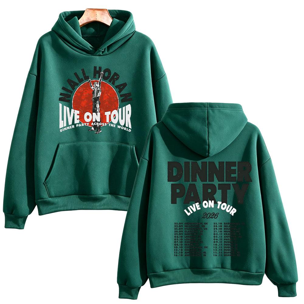 Dinner Party Across The World Hoodies Niall Horan Music Tour Dates Graphic Sweatshirts  Men Women Casual Streetwear Pullovers