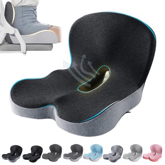 L-Shaped Integrated Seat Cushion Memory Foam Cushion with Lumbar Support Back And Seat Cushion for Tailbone Pain Relief Car Seat Office Chair