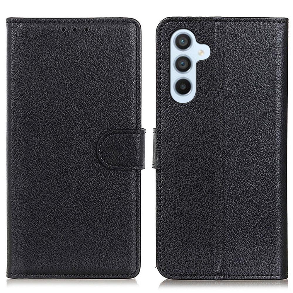 For Samsung Galaxy A15 4G Case Litchi Texture Leather Phone Cover with Wallet Stand