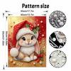 DIY Pearl Bead Painting Kit Adorable Christmas Bunny Stress Relief Craft Frameless 3D Canvas Art for Adults Home Decoration Gift
