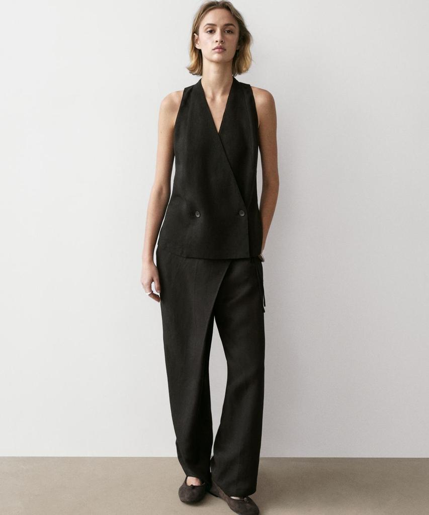 Masimodutti Fluid Pareo Detail Pants