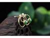 Gold-Plated 925 Sterling Silver Hetian Jade Two-Way Stud Earrings for Women with Certificate