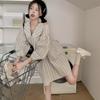 Striped Women's Shirt Multi Colored Peter Pan Collar Lantern Sleeves Long Blouse Korean Style Spring New Loose Casual Cute Version Female Top