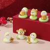 Garneck 6 Stück 2025 Chinesisches Neujahrsdekorations-Miniatur-Schlangenfiguren Harz-Mini-Schlangen-Ornament Tierstatuen des chinesischen Tierkreises für das Frühlingsfest