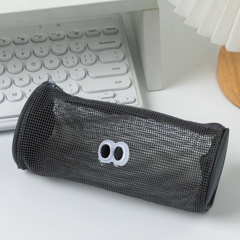 Nylon Cute Pencil Bag With Mesh Design And Spacious Storage For Gift School