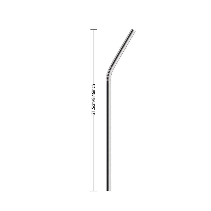 304 Stainless Steel Straws for Bars, Milk Tea, Juice & Coffee Shops