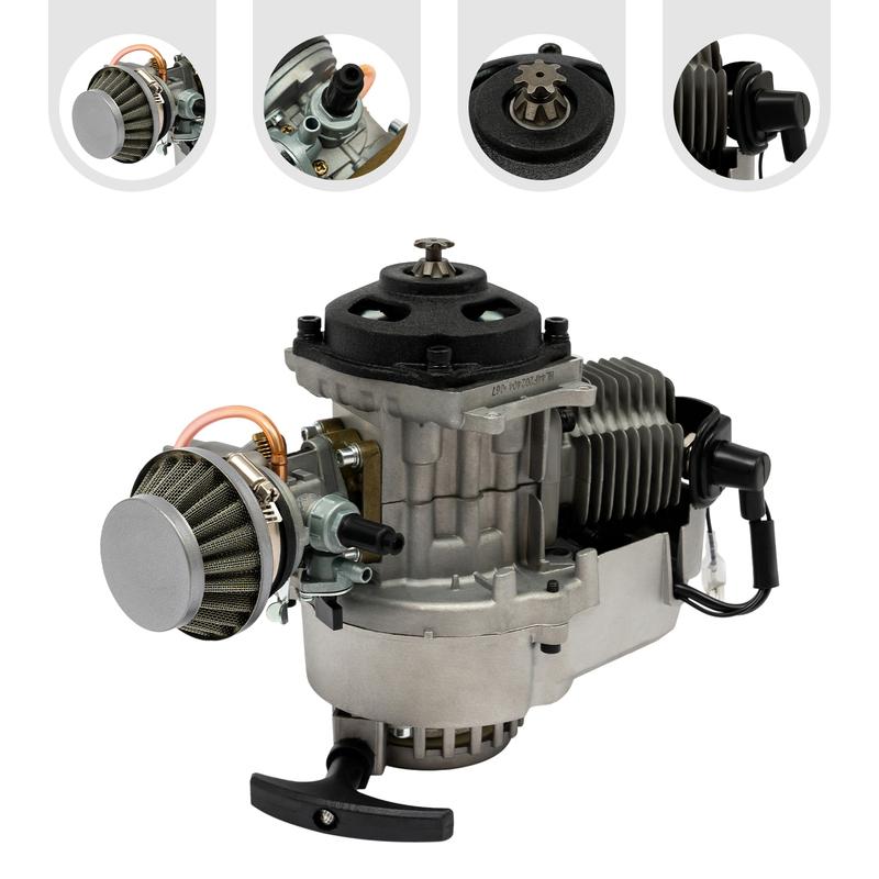 2 Stroke Gas Motor 49cc Mini Motorcycle Engine 12500 Rpm Gasoline Generator 3hp Single Cylinder Dynamo 1.9kw Electronic Ignition