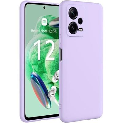 Case - E.F.CONNECTION - For Xiaomi Redmi Note 12 5G - Silicone TPU - Ultra Thin Lightweight - Shockproof Purple