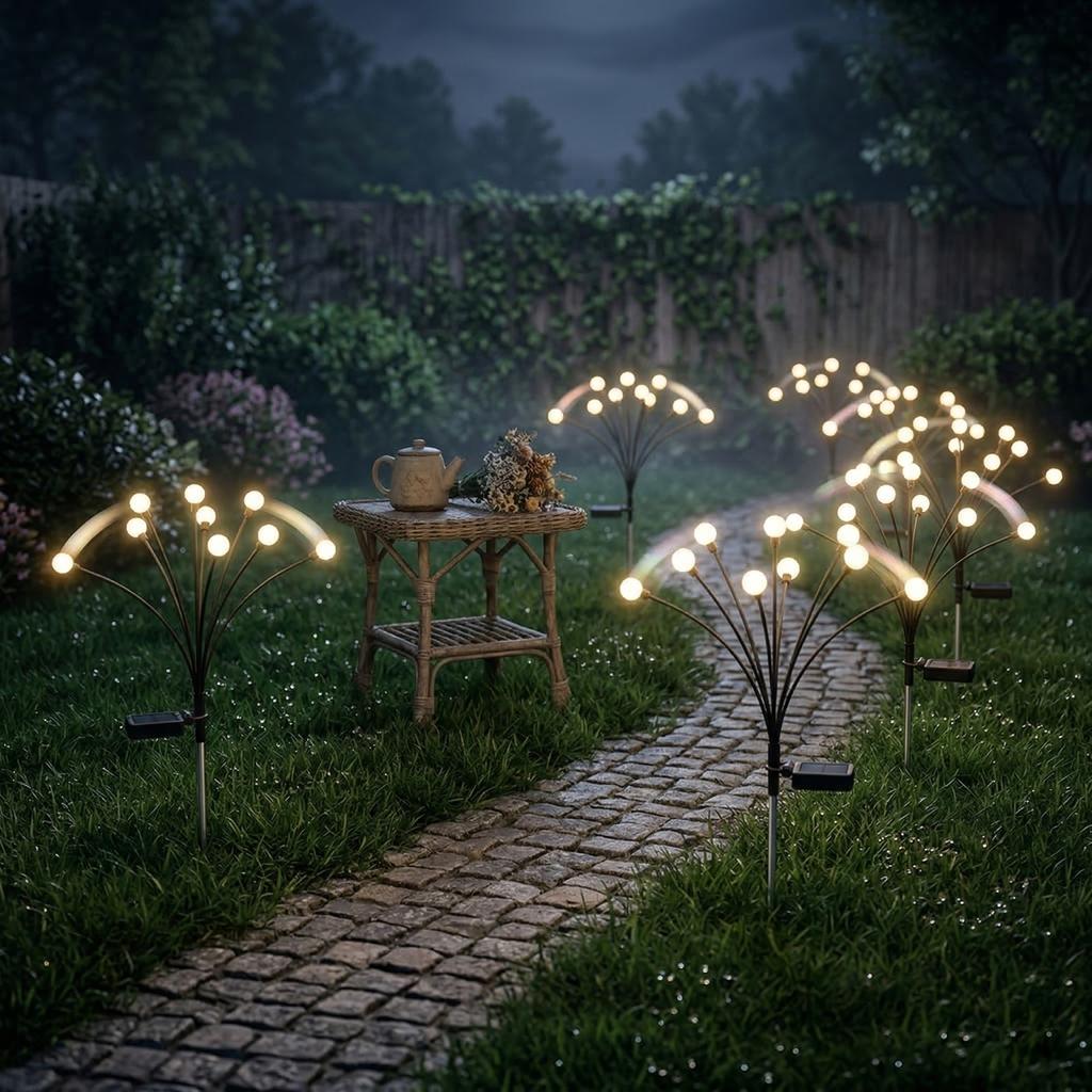 Solar Garden Lights - Upgraded Solar Swing Lights, Wind-Powered, Outdoor Lights, Patio/Pavilion/Path Decoration