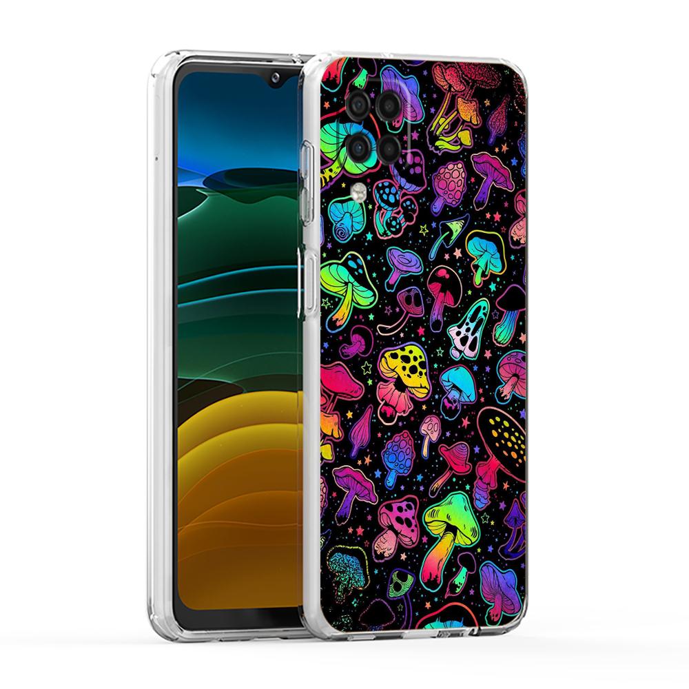 Colorful Mushroom Soft TPU Cover for Samsung Galaxy A25 A23 A22 A52S A52 A55 A72 A51 A71 A41 A31 A13 5G Transparent Phone Case