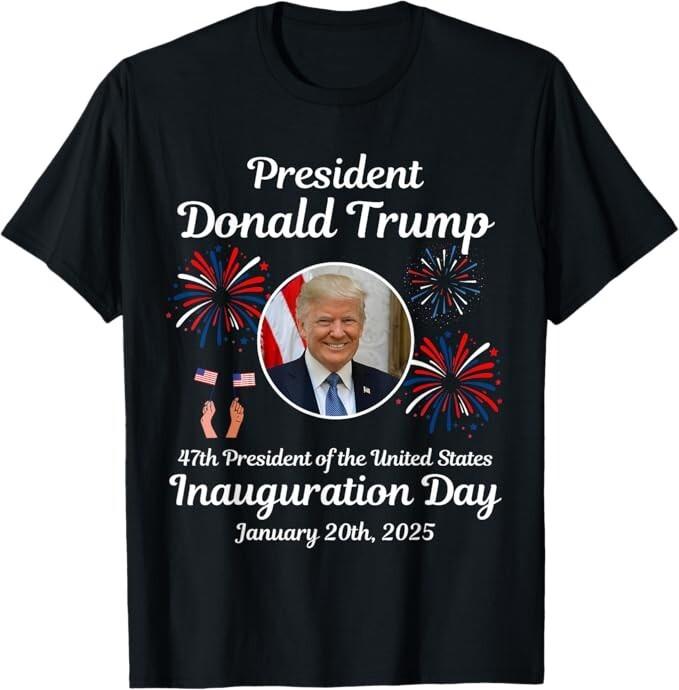 Donald Trump Inauguration Day 2025 47th USA President Unisex T-Shirt Unisex T-Shirt XL
