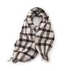 Autumn and Winter New Korean Style Plaid Scarf for Women Versatile Mid Length Shawl for Women  Imitation Cashmere Tassel Scarf