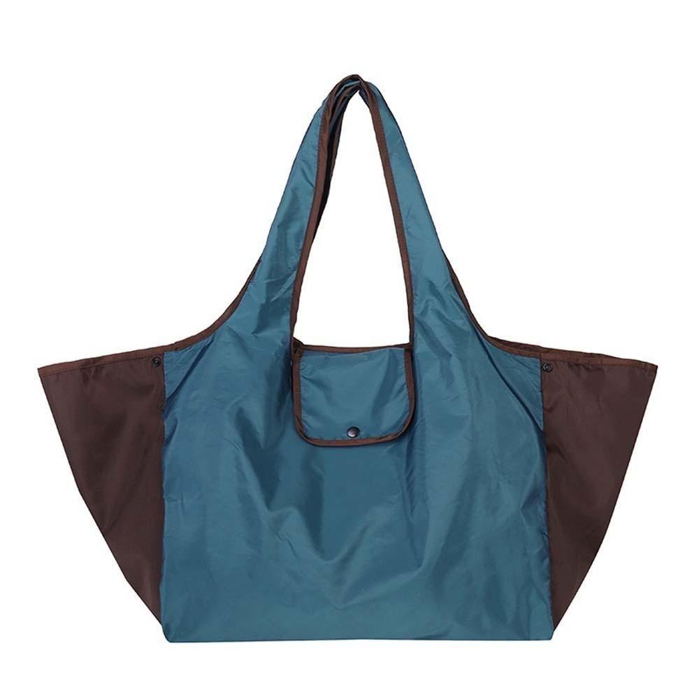 Large Capacity Foldable Shopping Pouch Portable Contrast Color Shoulder Bag  Travel