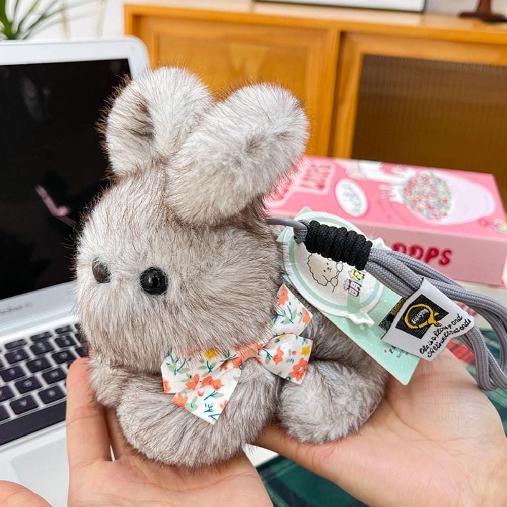 Bags Accessories Plush Bunny Keychain Mini Bunny Keychain Gifts Lying-down Bunny Doll