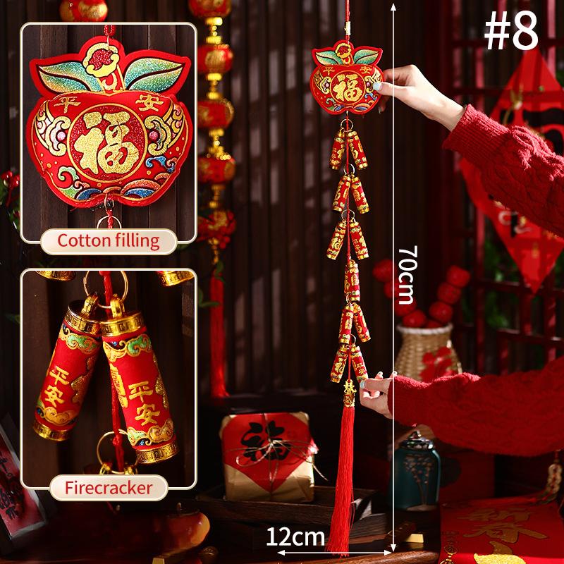 Chinese New Year 2025 Decorations Chinese Spring Festival Hanging Pendant Door Wall Ornament Traditional Chinese Room Decoration