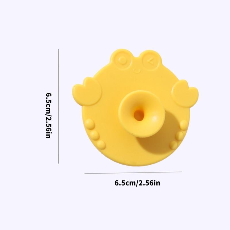 Multifunctional Infant Silicone Cleaning Brush Safe Bath Massage Tool Cute Cartoon Design for Baby Comfortable