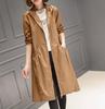 2026 Korean Style Mid-Length Hooded Trench Coat - Women's Slimming Solid Color for Spring/Autumn