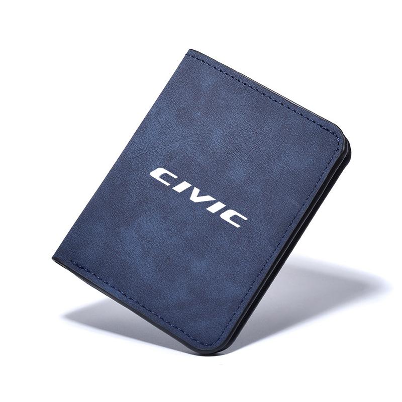 Fashion Car Emblems Driver License Cover Credit Card Wallets Holder Accessory For Honda Accord CRV Civic Jazz City Odyssey Mugen XD9
