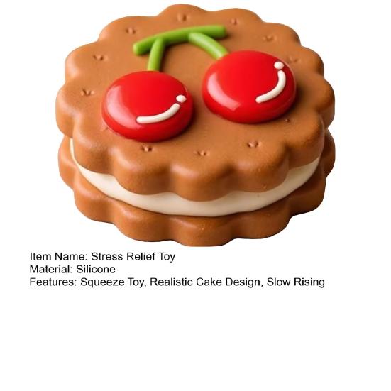 Realistic Cake Squeeze Toy Soft Stress Relief Toy Slow Rising Squeeze Toy Fidget Toy for Adults Kids Anxiety Relief