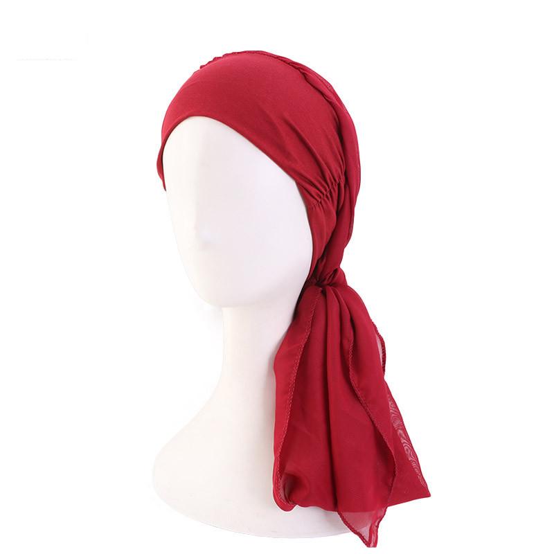 Turban Mousseline Bambou - Bonnet Sommeil Chapeau Cancer Femme - Écharpe Cheveux Perdus