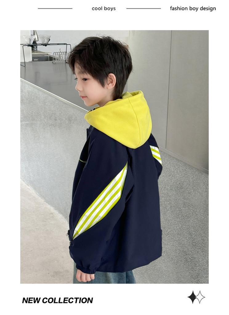 Boys' Spring and Autumn Coat 2026 New Style Big Boys' Spring Dress Boys' Red Spring Hooded Children's Handsome Fake Two Piece