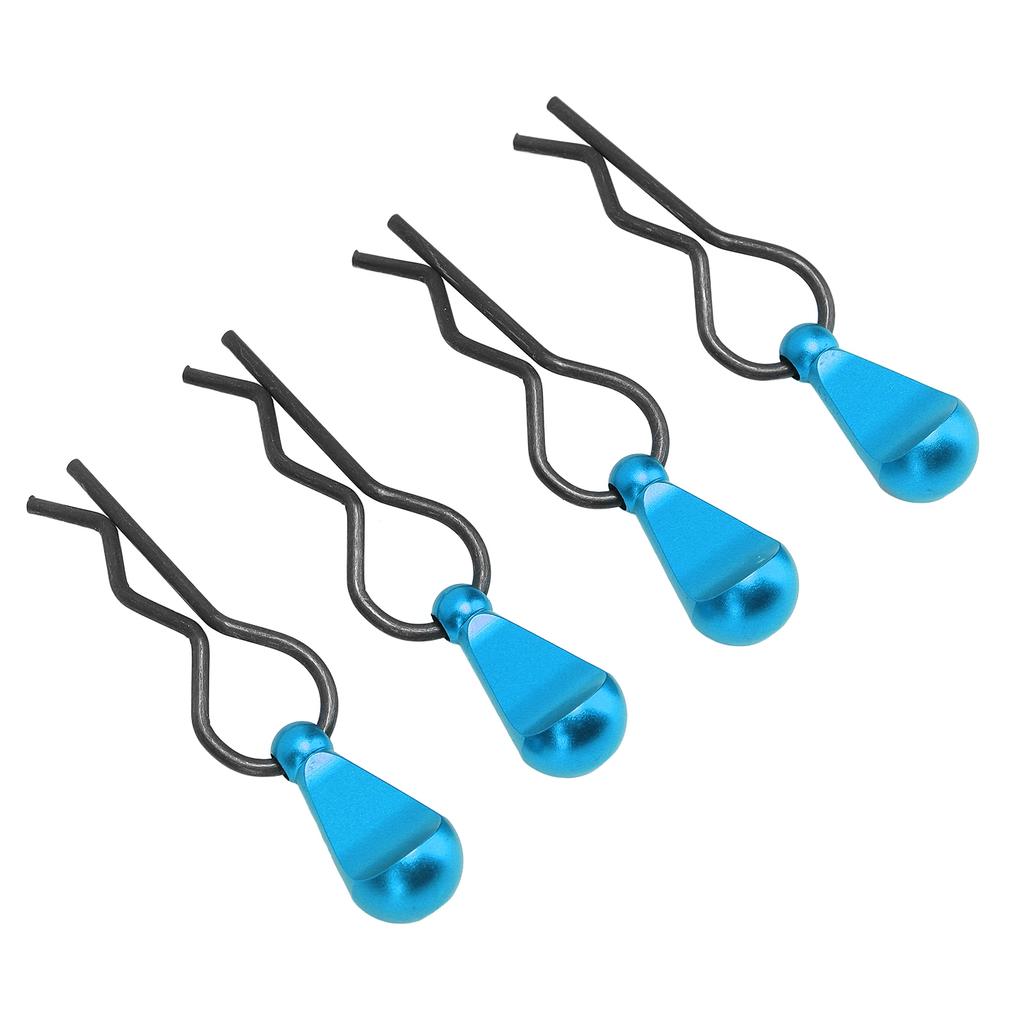 4 szt. Klipsy do karoserii RC ze stali nierdzewnej w kształcie R, klipsy do karoserii samochodu RC z uchwytem ze stopu aluminium dla 18