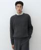 [Victoria Wool] Cable Crew Neck Knit [Medium Grey]
