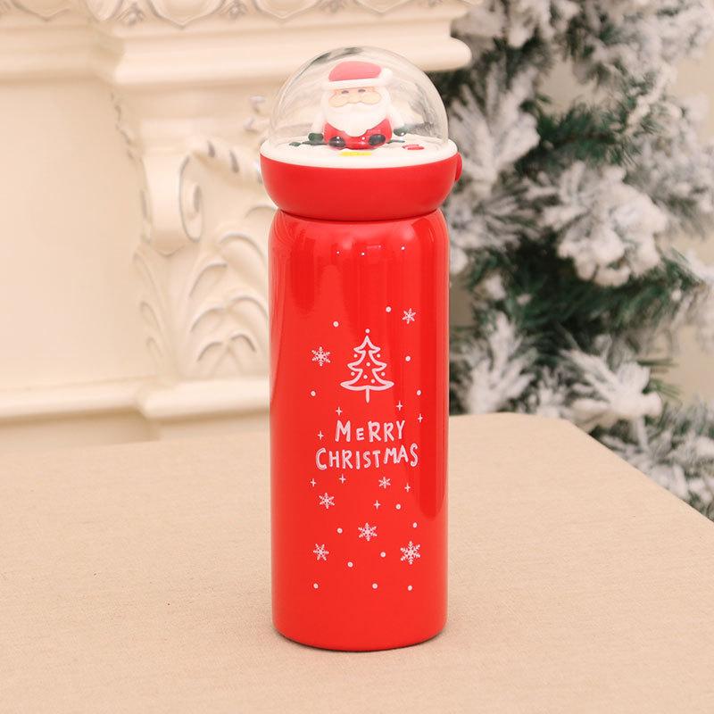 Christmas Gift for Girlfriend Gift Santa View Insulated Glass Christmas Gift Water Glass