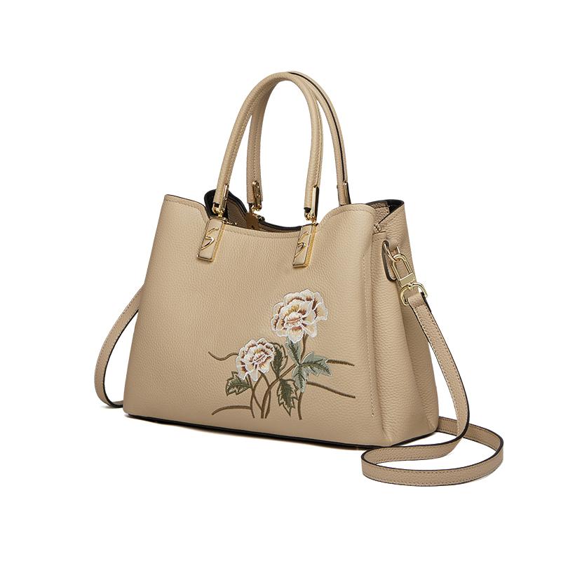 

Сумка из коровьей кожи в китайском стиле, на одно плечо, женская деловая сумка, высококлассная, черная