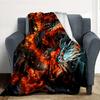 Dragon Fire Flannel Blanket Throw Blanket Soft Warm Sofa Bed Camping Home Decor Unique Christmas Gift C9261305