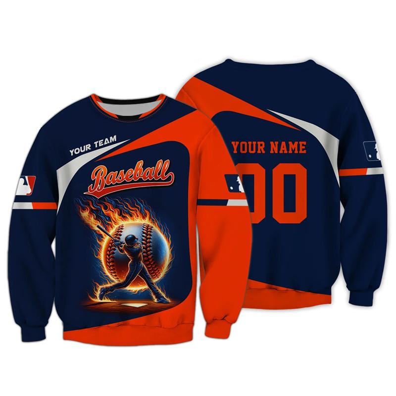 Fashion Baseball Graphic Mens Hoodie 3d Printed Long Sleeves Pullovers Tops Spring Autumn Oversized Round Neck Sweatshirts