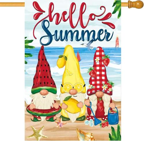 Hello Summer Gnome Swimming Beach Coastal outside Decorative House ag Seasonal 313113569501 AAV