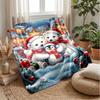Polar Bears Playing with Feathers Theme blanket Lightweight Warm Flannel Blanket Decorative Throw Blanket for Home Decoration
