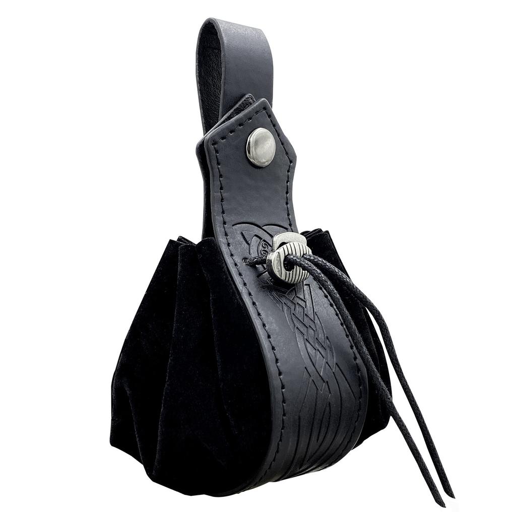 Medieval Embossed Waist Belt Bag Set for Men Women Vintage Knights Costume Circular Waistband Coin Purse Cosplay Decors