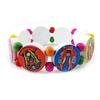 Les Trésors De Lily [J1132] - Wooden Bracelet 'Religious Icon' Tutti Frutti - 16 Mm